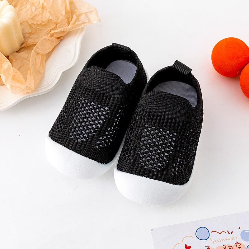 Frühling Beliebte Neue Baby Schuhe Mesh Strick Atmungsaktive Kid Mädchen Jungen 0-3T Sommer Slip-On Casual Sneakers Kleinkind Rutschfeste Prewalker 13.5 schwarz von Joom DACH