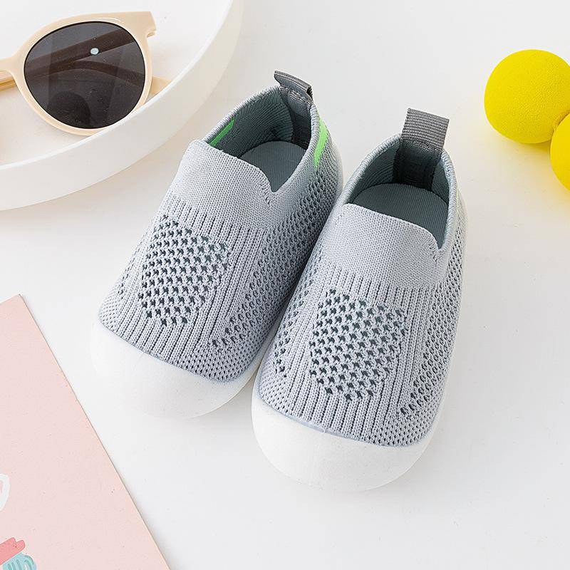 Frühling Beliebte Neue Baby Schuhe Mesh Strick Atmungsaktive Kid Mädchen Jungen 0-3T Sommer Slip-On Casual Sneakers Kleinkind Rutschfeste Prewalker 14.5 grau von Joom DACH