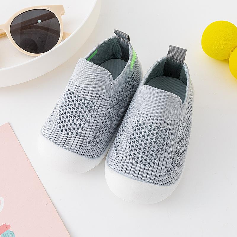 Frühling Beliebte Neue Baby Schuhe Mesh Strick Atmungsaktive Kid Mädchen Jungen 0-3T Sommer Slip-On Casual Sneakers Kleinkind Rutschfeste Prewalker 15.5 grau von Joom DACH