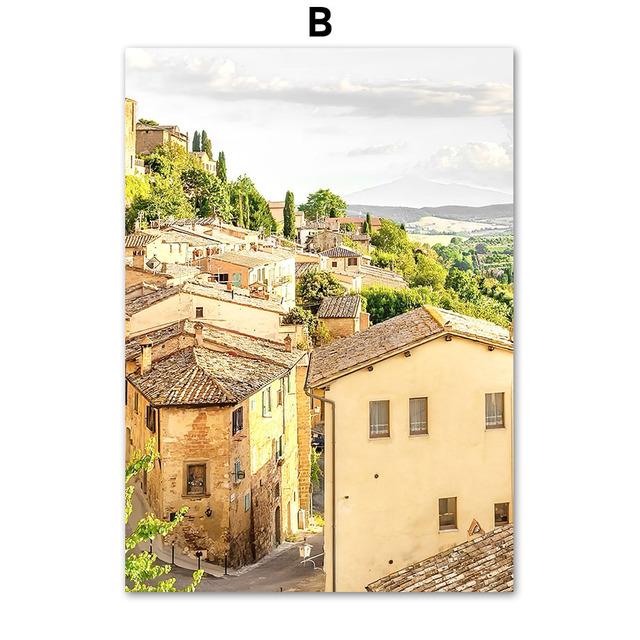 Frühling Berg Haus Mädchen Zitrone Zitate Wand Kunst Leinwand Malerei Nordic Poster Und Drucke Landschaft Wand Bilder Wohnzimmer 21cm×30cm NoFrame von Joom DACH