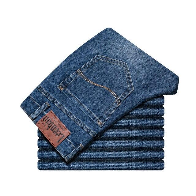 Frühling Herbst 2020 Männer Smart Jeans Business Mode Gerade Regelmäßige Blau Stretch Denim Hosen Klassische Männer Plus Größe 28 -40 31 von Joom DACH