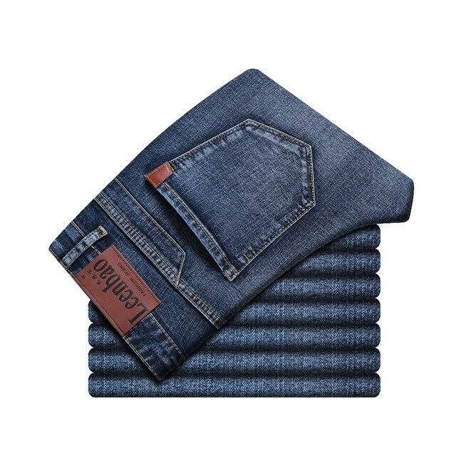 Frühling Herbst 2020 Männer Smart Jeans Business Mode Gerade Regelmäßige Blau Stretch Denim Hosen Klassische Männer Plus Größe 28 -40 34 von Joom DACH