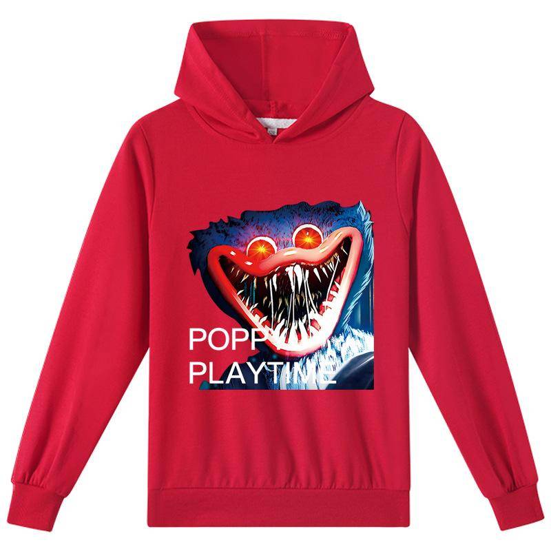 Frühling Herbst 4-14T Unisex Mode Mohn Spielzeit Huggy Wuggy Drucken Jungen Und Mädchen Langarm Pullove Hoodie kinder Kleidung 130 von Joom DACH