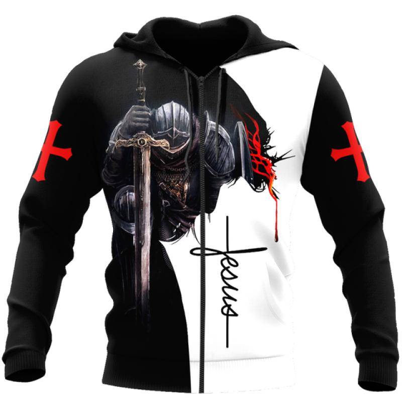 Frühling Herbst Christian Jesus männer Hoodie 3D Print Harajuku Mode Mit Kapuze Sweatshirt Übergroßen Casual Pullover Tops Jacken M von Joom DACH