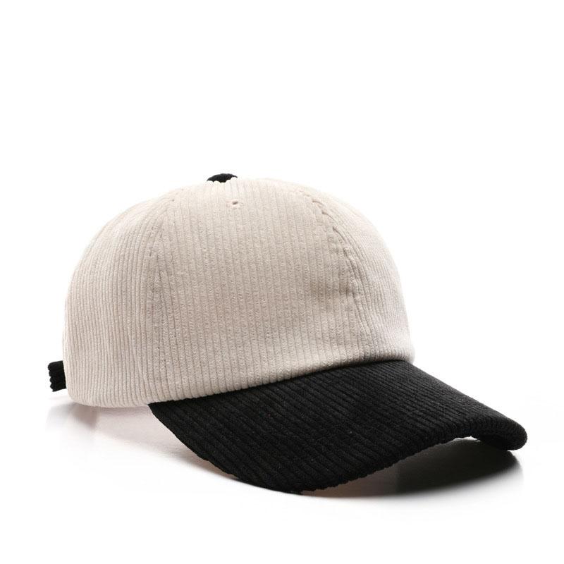Frühling Herbst Cord Gespleißt Farbe Baseball Caps Für Männer Frauen Casual Trendy Vielseitig Paar Outdoor Solide Hüte Einstellbar schwarz von Joom DACH