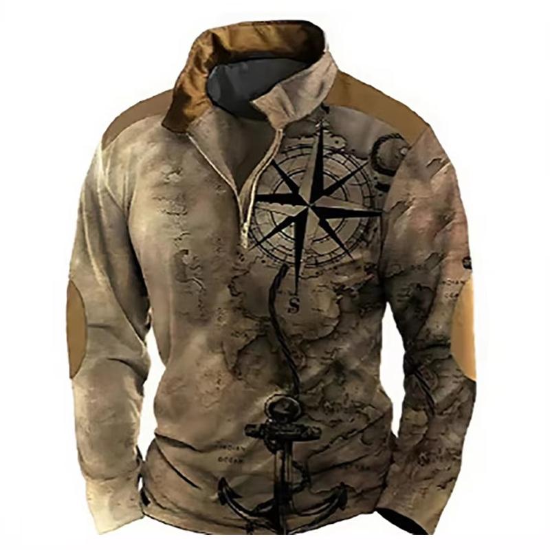 Frühling Herbst Herren Kleidung Langarm 3D Digitaldruck 100% Polyester Elastisch und Geeignet für Sport- und Freizeitkleidung 3XL von Joom DACH