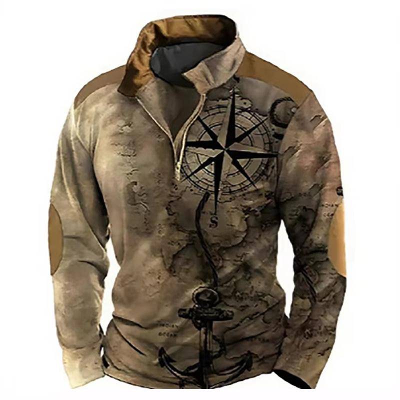 Frühling Herbst Herren Kleidung Langarm 3D Digitaldruck 100% Polyester Elastisch und Geeignet für Sport- und Freizeitkleidung 3XL von Joom DACH