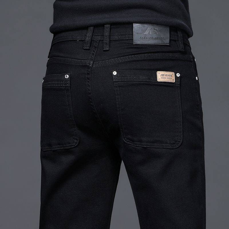 Frühling Herbst Herren Smart Jeans Business Fashion Straight Regular Blue Stretch Denim Hose Klassische Männer Übergröße 28 von Joom DACH