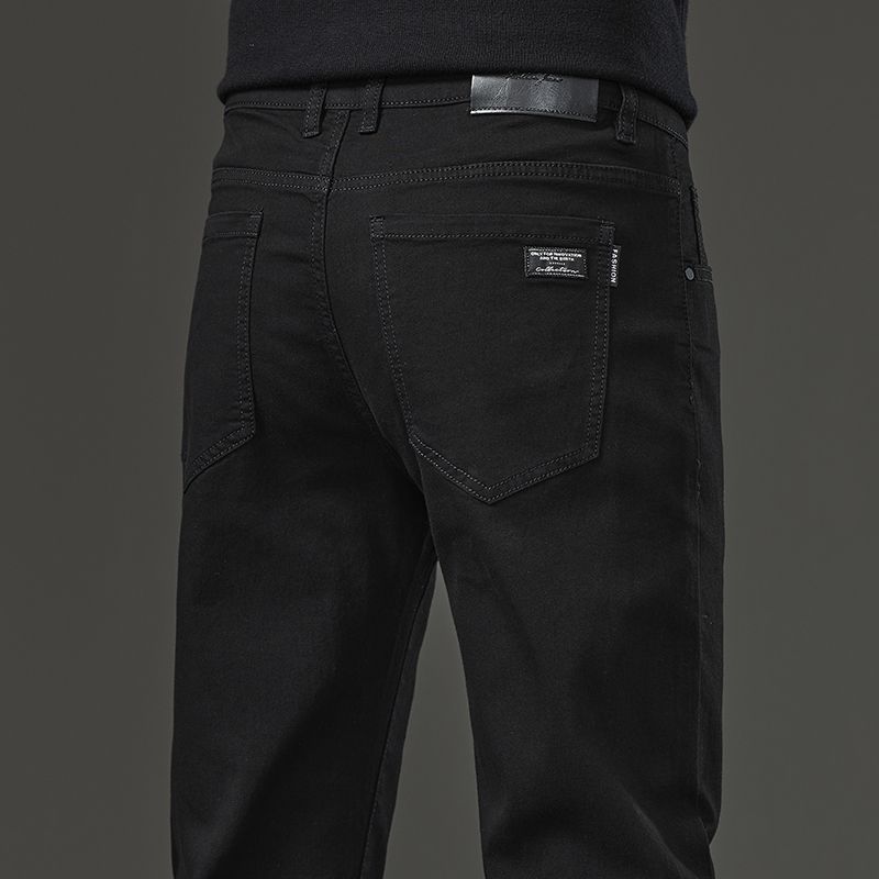 Frühling Herbst Herren Smart Jeans Business Fashion Straight Regular Blue Stretch Denim Hose Klassische Männer Übergröße 33 von Joom DACH