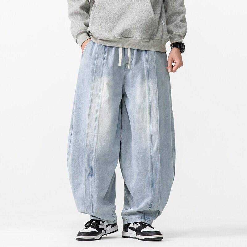 Frühling Herbst Herren Vintage Jeans Lose Haremshose Weites Bein Hip Hop Gerade Jeanshose Herren Casual Streetwear Jeanshose 2XL hellblaue Frühling Herbst Herren Vintage Jeans Lose Haremshose Weites Bein Hip Hop Gerade Jeanshose Herren Casual Streetwear Jeanshose 2XL hellblaue von Joom DACH