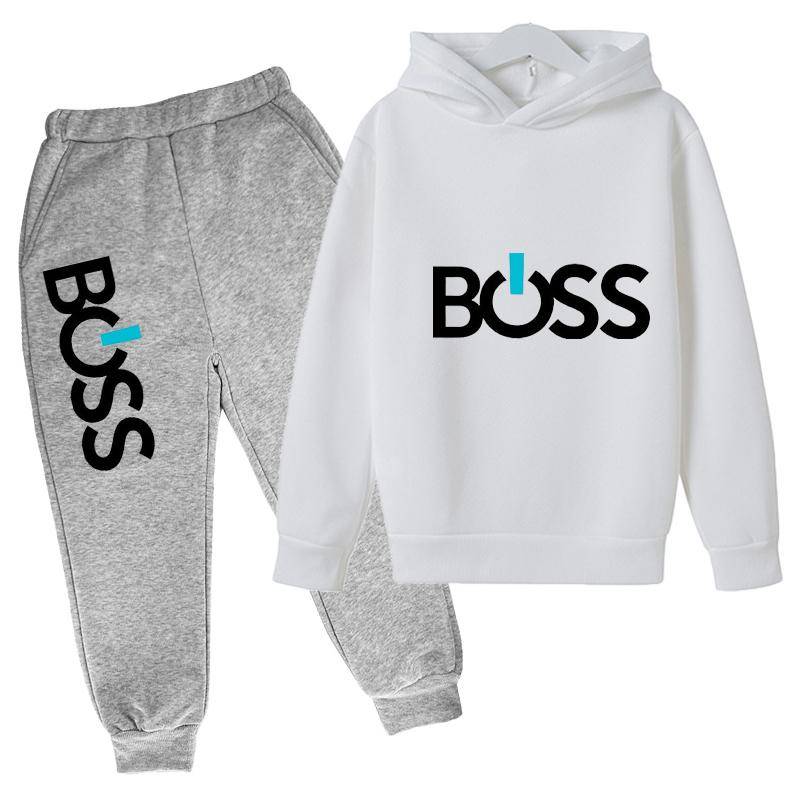 Frühling Herbst Jungen Mädchen Lässige Mode Druck Pullover Langarm Hoodie Tops + Hosen Trainingsanzug 4-14 Jahre Kinder der Kleidung 150 von Joom DACH