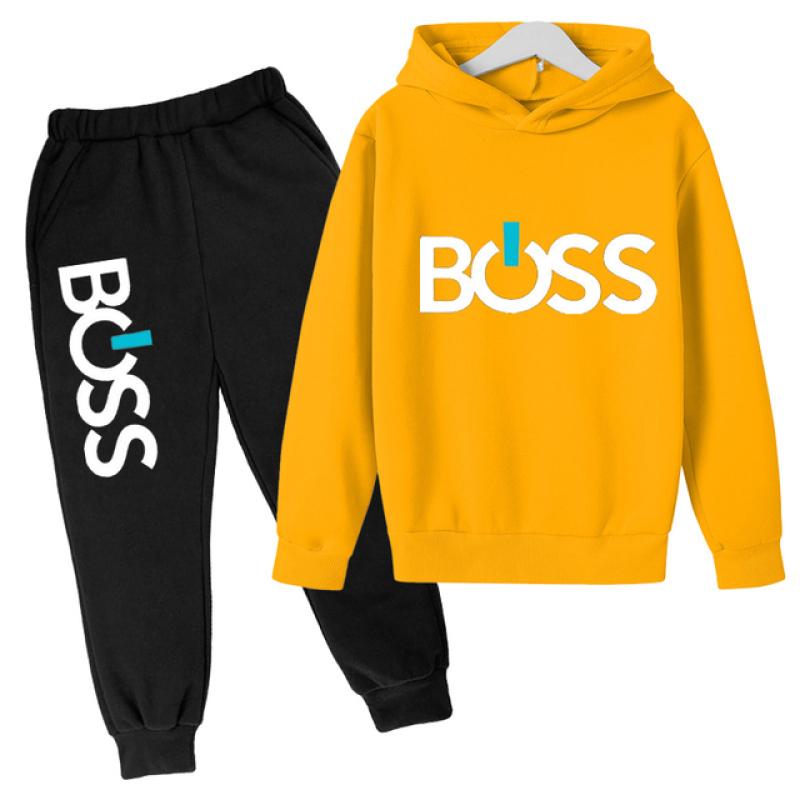 Frühling Herbst Jungen Mädchen Lässige Mode Druck Pullover Langarm Hoodie Tops + Hosen Trainingsanzug 4-14 Jahre Kinder der Kleidung 160 von Joom DACH
