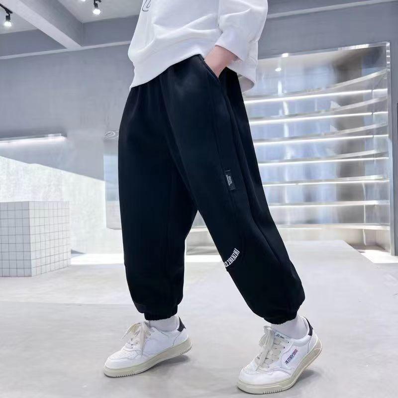 Frühling Herbst Kinder Jungen Lässige Sporthose Dünne Fleecehose Jogginghose für Kinder Lockerer Trainingsanzug Kleidung für Teenager 100 von Joom DACH