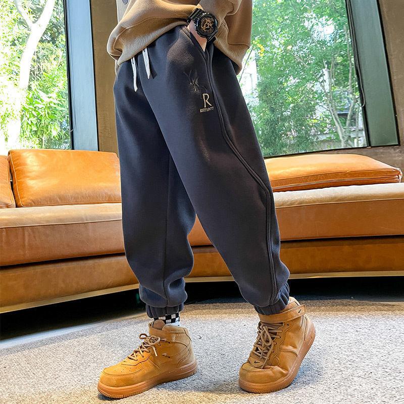 Frühling Herbst Kinder Jungen Lässige Sporthose Dünne Fleecehose Jogginghose für Kinder Lockerer Trainingsanzug Kleidung für Teenager 110 von Joom DACH