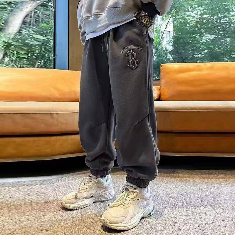 Frühling Herbst Kinder Jungen Lässige Sporthose Dünne Fleecehose Jogginghose für Kinder Lockerer Trainingsanzug Kleidung für Teenager 140 von Joom DACH