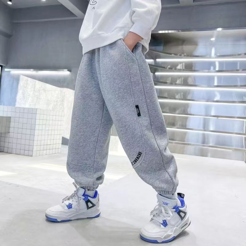 Frühling Herbst Kinder Jungen Lässige Sporthose Dünne Fleecehose Jogginghose für Kinder Lockerer Trainingsanzug Kleidung für Teenager 150 von Joom DACH