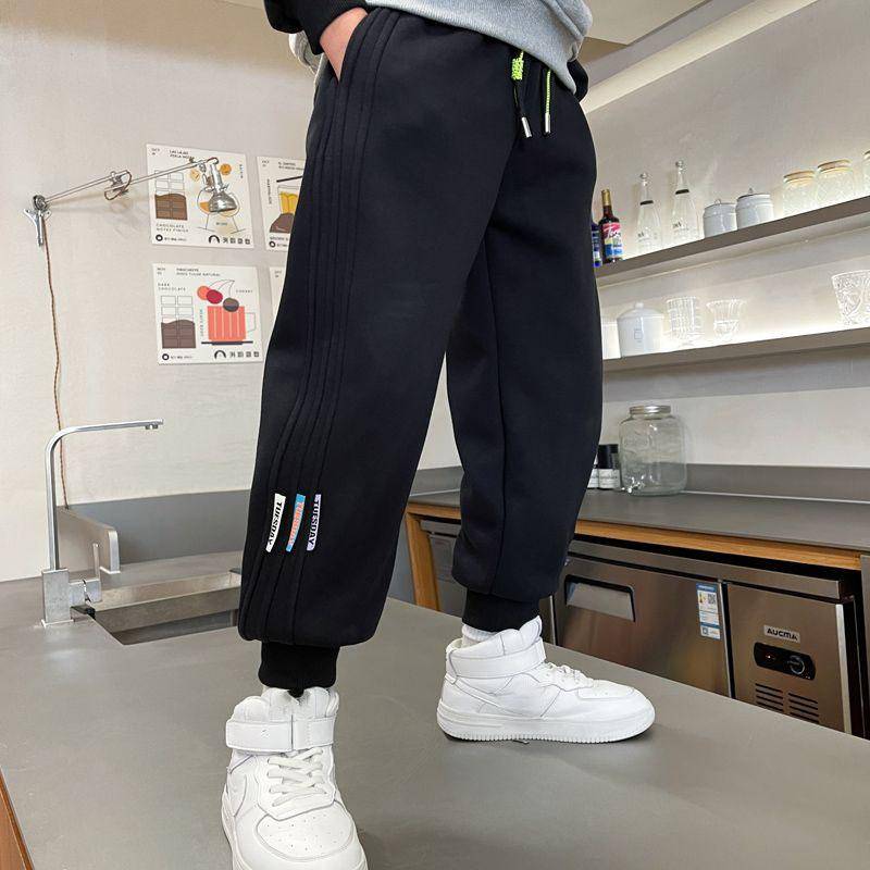 Frühling Herbst Kinder Jungen Lässige Sporthose Dünne Fleecehose Jogginghose für Kinder Lockerer Trainingsanzug Kleidung für Teenager 170 von Joom DACH
