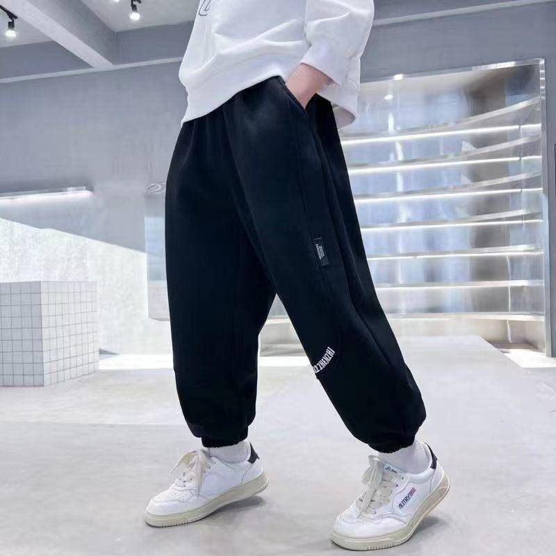 Frühling Herbst Kinder Jungen Lässige Sporthose Dünne Fleecehose Jogginghose für Kinder Lockerer Trainingsanzug Kleidung für Teenager 170 von Joom DACH