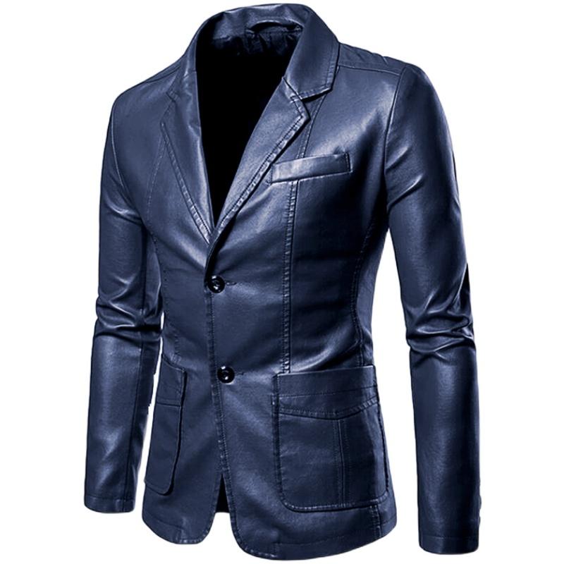 Frühling Herbst Mode Herren Revers Leder Kleid Anzug Mantel männlich Business Casual Pu Blazer Jacke XXXL blau Frühling Herbst Mode Herren Revers Leder Kleid Anzug Mantel männlich Business Casual Pu Blazer Jacke XXXL blau von Joom DACH