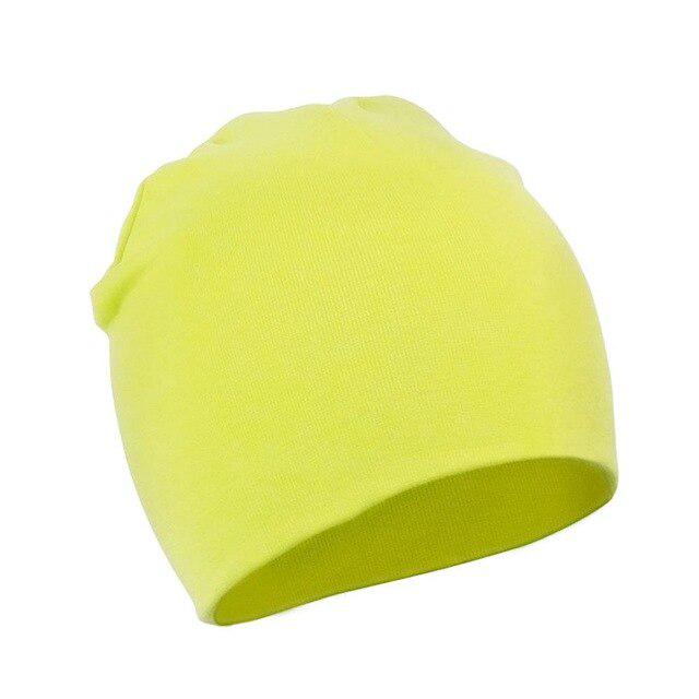 Frühling Herbst Mütze Unisex Baby Junge Mädchen Kinder Kleinkind Säugling bunte Baumwolle weiche süße Hüte Mütze Beanie gelb von Joom DACH