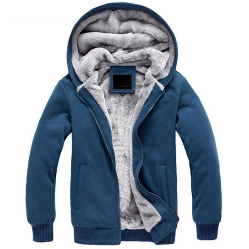 Frühling Herbst Winter Männer Jacke Mode Mit Kapuze Outwear Dicke Warme Parkas Weiblichen Mantel Student Cothing XXL dunkelblaue von Joom DACH