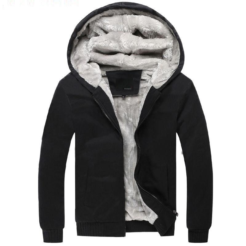 Frühling Herbst Winter Männer Jacke Mode Mit Kapuze Outwear Dicke Warme Parkas Weiblichen Mantel Student Cothing XXXXXL schwarz von Joom DACH