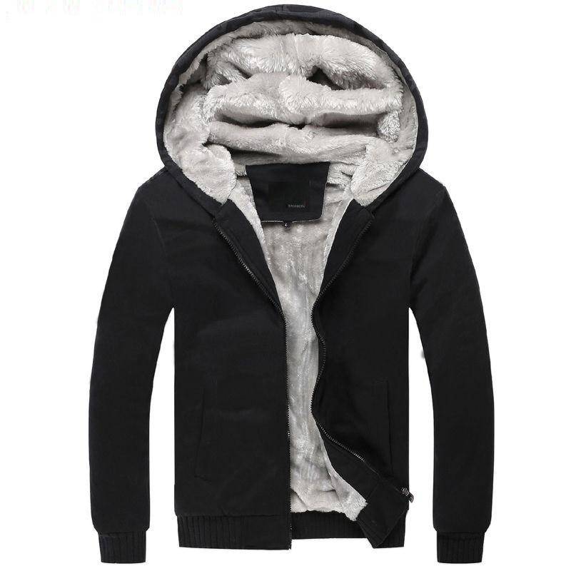 Frühling Herbst Winter Männer Jacke Mode Mit Kapuze Outwear Dicke Warme Parkas Weiblichen Mantel Student Cothing XXXXXL schwarz von Joom DACH