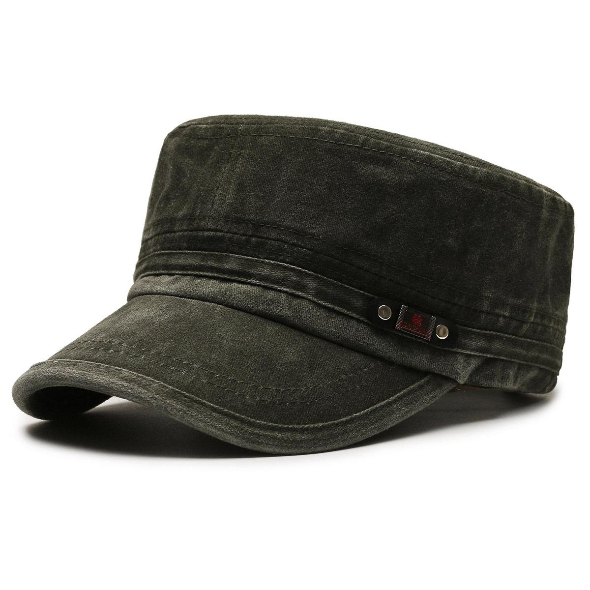 Frühling Herbst herren Military Caps Denim Schiebermütze Armee Visiere Hut Männer Training Cadet Caps armee grüne von Joom DACH