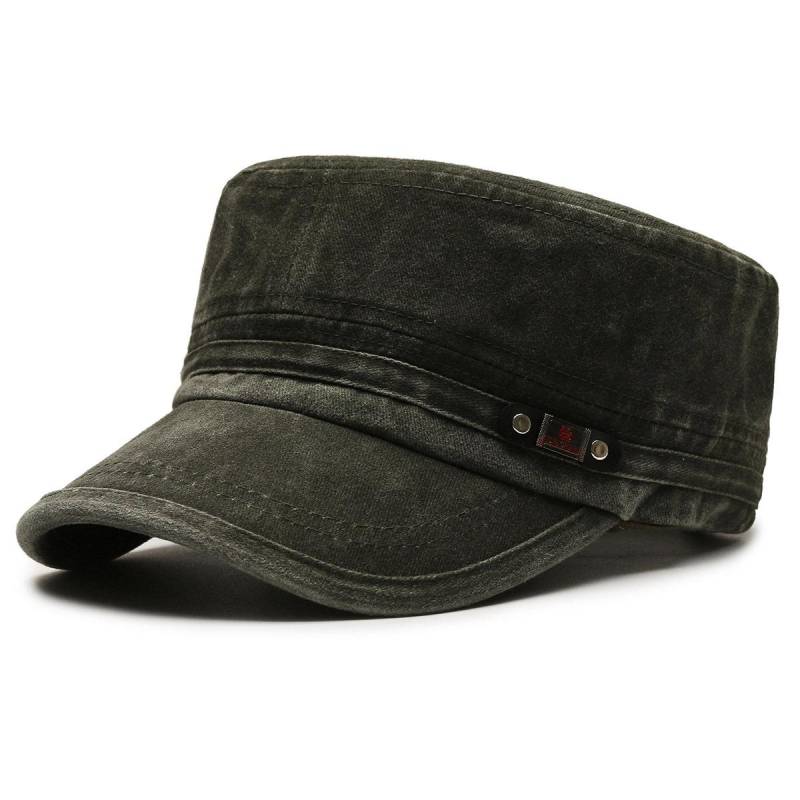 Frühling Herbst herren Military Caps Denim Schiebermütze Armee Visiere Hut Männer Training Cadet Caps armee grüne von Joom DACH