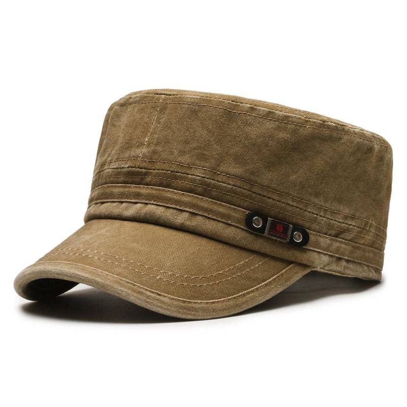 Frühling Herbst herren Military Caps Denim Schiebermütze Armee Visiere Hut Männer Training Cadet Caps khaki von Joom DACH