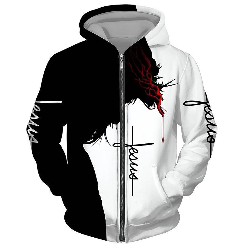 Frühling Herbst männer Zipper Hoodie Sweatshirts 3D Tier Löwe Tier Druck Mit Kapuze Pullover Mode Jacke Casual Sportswear L von Joom DACH