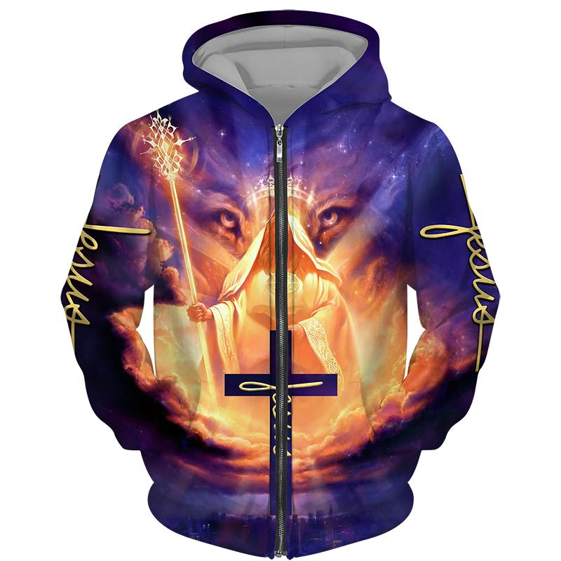 Frühling Herbst männer Zipper Hoodie Sweatshirts 3D Tier Löwe Tier Druck Mit Kapuze Pullover Mode Jacke Casual Sportswear XL von Joom DACH