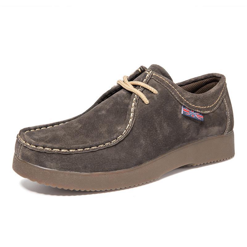 Frühling Klassische Arbeitsschutzschuhe Outdoor-Arbeit Handgefertigte Oxford-Schuhe Wildleder Lässig Vielseitig Herren Lederschuhe Herren Sneaker 42 dunkle khaki von Joom DACH