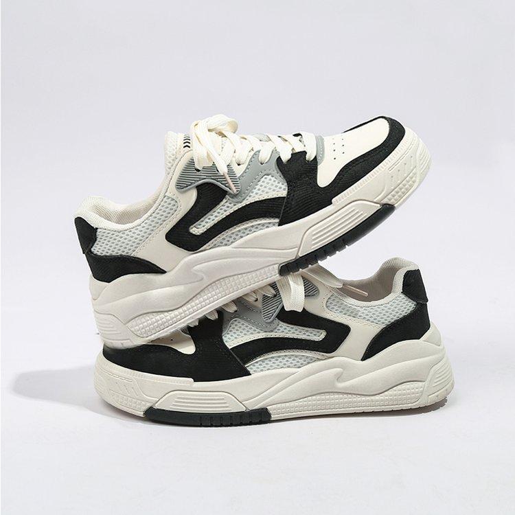 Frühling Neue Board Schuhe Damen Muffin Weicher Boden Farblich passend Mode Schnürschuhe Besonderes Design Freizeit Sport Weiße Schuhe 40 von Joom DACH