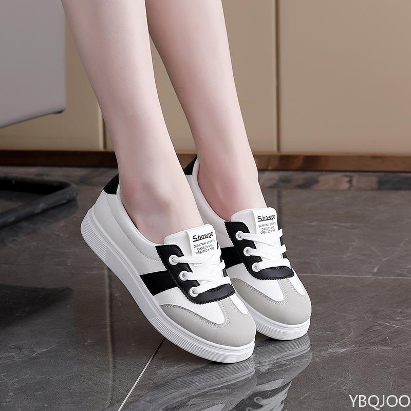 Frühling Neue Dicksohlige Schuhe für Damen Flachmündige Vulkanisierte Schuhe Modische und Bequeme Damenschuhe 40 von Joom DACH