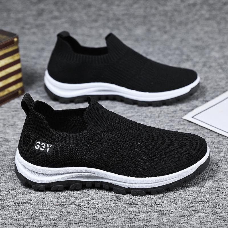 Frühling Neue Herrenschuhe Atmungsaktive Flying Weaving Herren Slip-on-Sets von Füßen Casual Fashion Trend Sportschuhe Herren 44 von Joom DACH