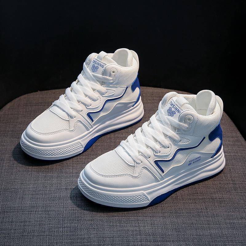 Frühling Neue High-Top-Sneaker Damen Koreanische Version Student Dicksohlige Daddy-Schuhe Damen Freizeitschuhe Damen 40 blau von Joom DACH