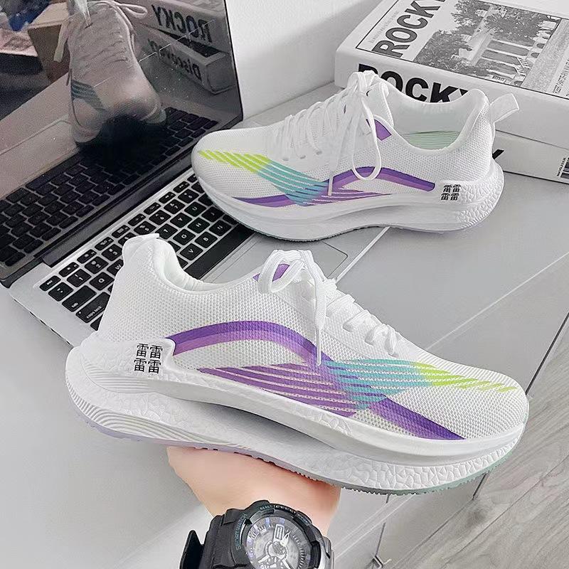 Frühling Neue Sportschuhe Stoßdämpfendes Fliegenweben Atmungsaktive Leichte Luftkissen-Damenschuhe Jugendsport-Laufschuhe für Damen 40 von Joom DACH