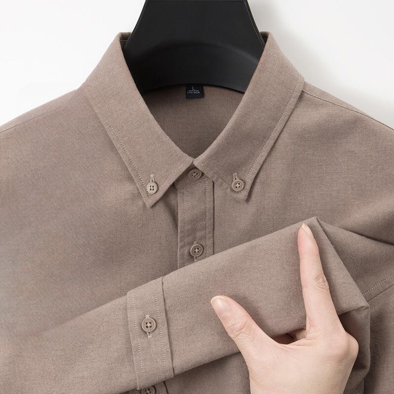 Frühling Neue herren Oxford Langarm Hemden für Junge und Mittleren alters, Slim Fit und Vielseitig XXXXL von Joom DACH