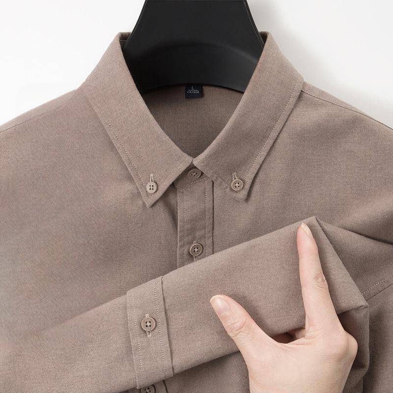 Frühling Neue herren Oxford Langarm Hemden für Junge und Mittleren alters, Slim Fit und Vielseitig XXXXL von Joom DACH