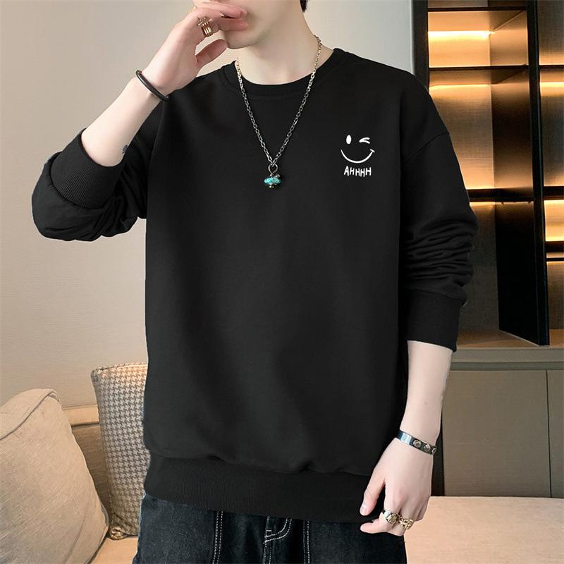 Frühling Neuer Pullover Herren Locker Lässiges Oberteil Bedruckter Pullover Herren Jugend Langarm T-Shirt Herrenbekleidung 3XL von Joom DACH