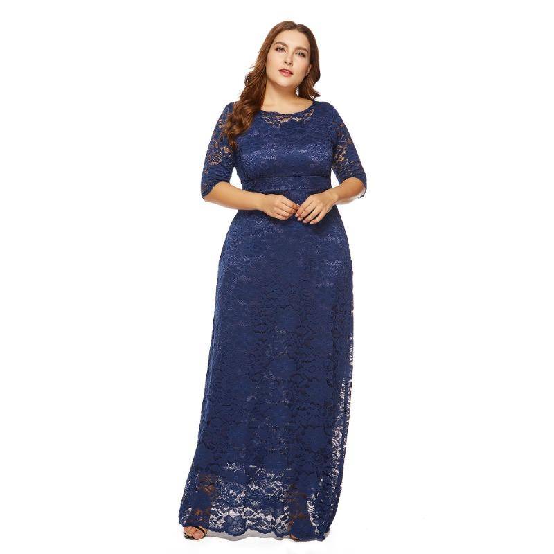 Frühling Sommer Damen Kleid Plus Size Spitze Abendkleider Brautjungfernkleider 6XL Frühling Sommer Damen Kleid Plus Size Spitze Abendkleider Brautjungfernkleider 6XL von Joom DACH