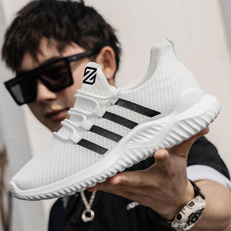 Frühling atmungsaktive Sport-Laufschuhe Herren kleine weiße Schuhe Mode-Trend Freizeitschuhe Herrenschuhe 42 von Joom DACH