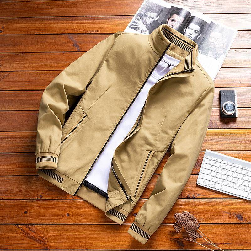 Frühling und Herbst Baumwolljacke Herren mittleren Alters dünn Business Casual Dad Wear Jugend koreanischen Mantel 5XL von Joom DACH