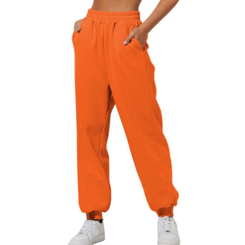Frühling und Herbst Damen Hosen Hohe Elastische Taille Einfarbig Casual Hosen Weiche Warme Taschen Lose Frühling Herbst Jogginghose Jogginghose XL von Joom DACH
