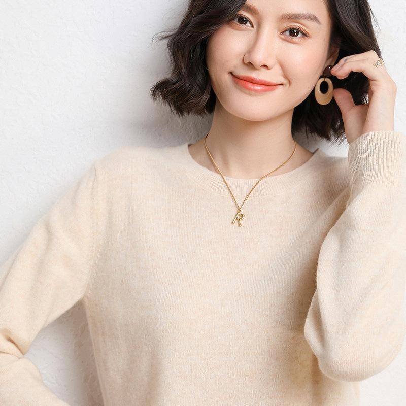 Frühling und Herbst Damen Pullover Pullover Strickpullover Rundhals Langarm Pullover Bottom Shirt Einfarbiger Pullover L beige Frühling und Herbst Damen Pullover Pullover Strickpullover Rundhals Langarm Pullover Bottom Shirt Einfarbiger Pullover L beige von Joom DACH
