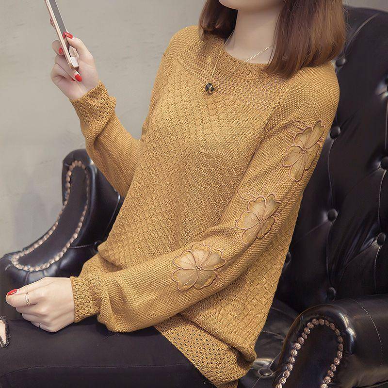 Frühling und Herbst Damen Pullover Spitze Strickwaren Langarm Strickwaren Hohl Lose Vielseitig Damen Pullover Untermantel L hellbraun Frühling und Herbst Damen Pullover Spitze Strickwaren Langarm Strickwaren Hohl Lose Vielseitig Damen Pullover Untermantel L hellbraun von Joom DACH