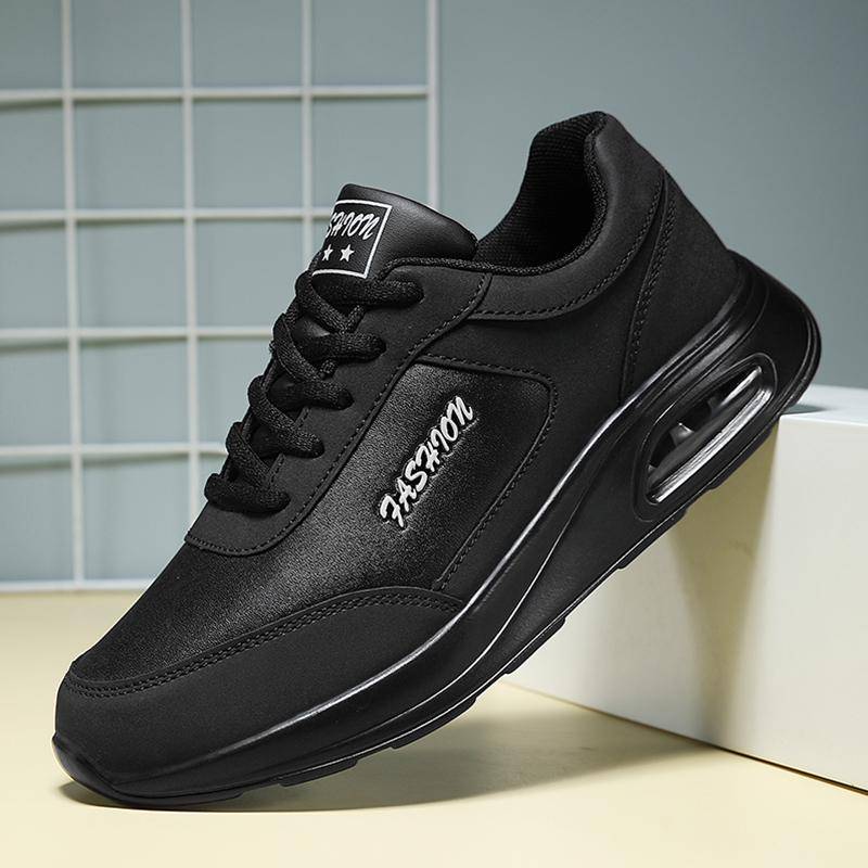 Frühling und Herbst Damenschuhe PU Luftkissenboden Große Luftkissen Damen Sportschuhe 39 schwarz von Joom DACH