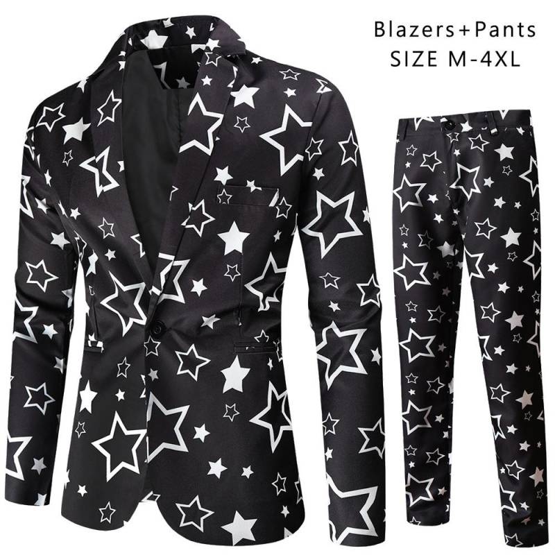 Frühling und Herbst Herren Casual Anzug Anzug Mode Herren Digitaldruck Anzug Zweiteiliges Set XXXXL Frühling und Herbst Herren Casual Anzug Anzug Mode Herren Digitaldruck Anzug Zweiteiliges Set XXXXL von Joom DACH