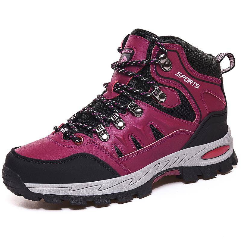 Frühling und Herbst Herren High-Top Outdoor Wanderschuhe Große Mode Paar Schuhe 42 rose rot von Joom DACH